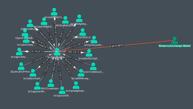 Transaction Graph from Bitquey