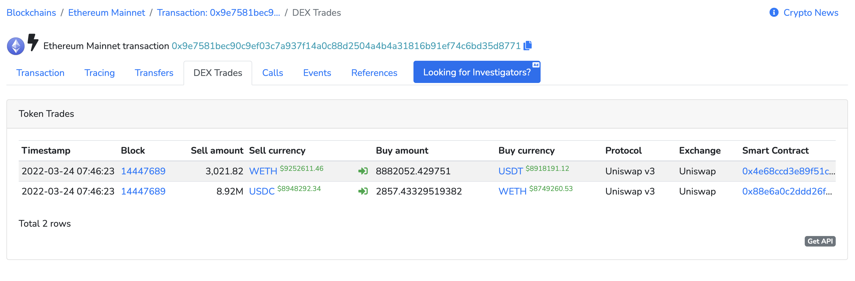 Arbitrage attack example